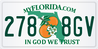 FL license plate 2788GV