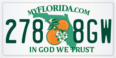 FL license plate 2788GW