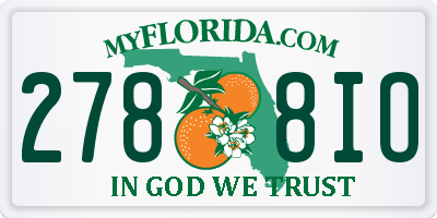 FL license plate 2788IO