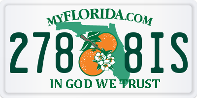 FL license plate 2788IS