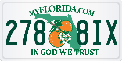 FL license plate 2788IX