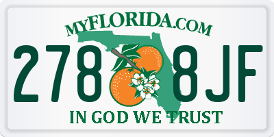 FL license plate 2788JF