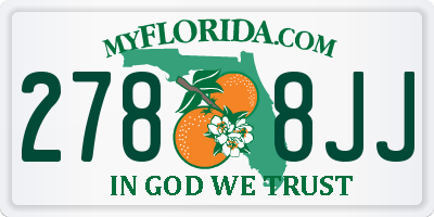 FL license plate 2788JJ