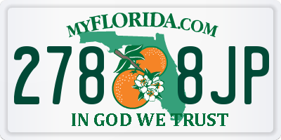 FL license plate 2788JP