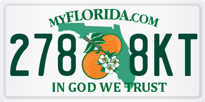 FL license plate 2788KT