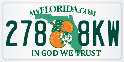 FL license plate 2788KW