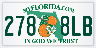 FL license plate 2788LB