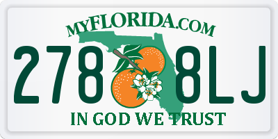 FL license plate 2788LJ