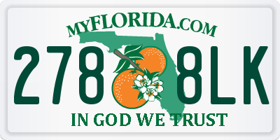 FL license plate 2788LK