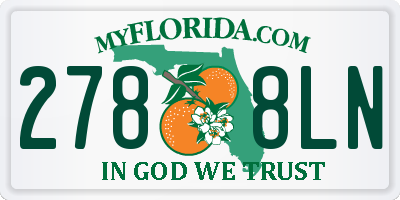 FL license plate 2788LN