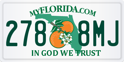 FL license plate 2788MJ