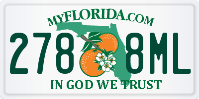 FL license plate 2788ML