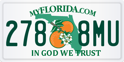 FL license plate 2788MU