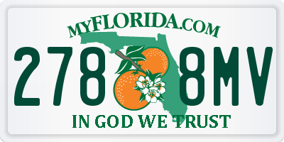 FL license plate 2788MV