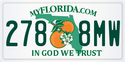 FL license plate 2788MW