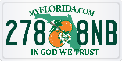 FL license plate 2788NB