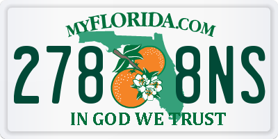 FL license plate 2788NS
