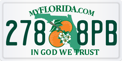 FL license plate 2788PB