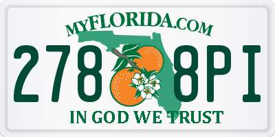 FL license plate 2788PI