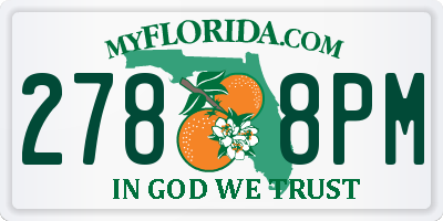 FL license plate 2788PM