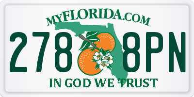 FL license plate 2788PN