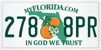 FL license plate 2788PR