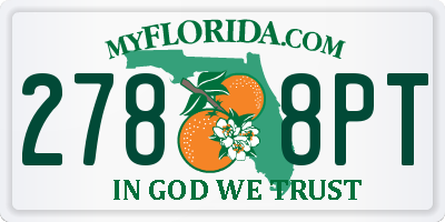 FL license plate 2788PT
