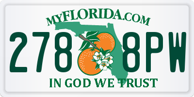 FL license plate 2788PW