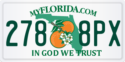 FL license plate 2788PX