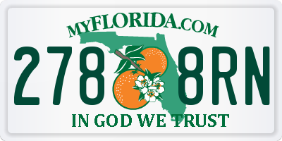 FL license plate 2788RN