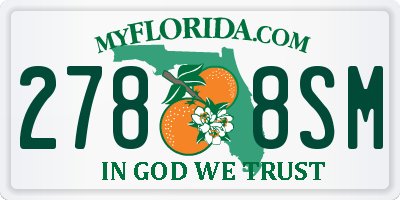 FL license plate 2788SM