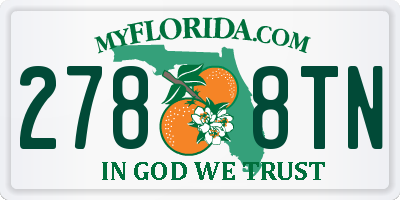 FL license plate 2788TN