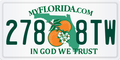 FL license plate 2788TW