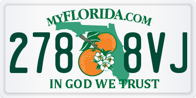 FL license plate 2788VJ
