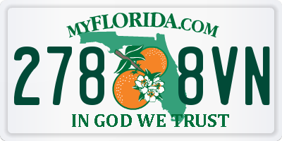 FL license plate 2788VN