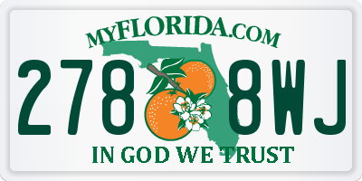 FL license plate 2788WJ