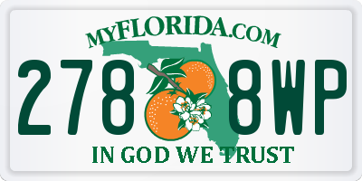 FL license plate 2788WP