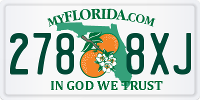 FL license plate 2788XJ