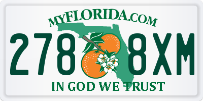 FL license plate 2788XM
