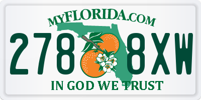 FL license plate 2788XW