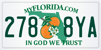 FL license plate 2788YA