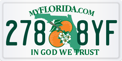 FL license plate 2788YF