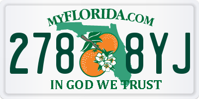 FL license plate 2788YJ