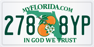 FL license plate 2788YP