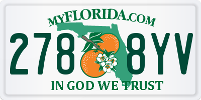 FL license plate 2788YV