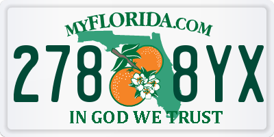 FL license plate 2788YX