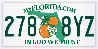 FL license plate 2788YZ