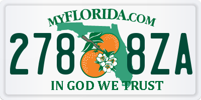 FL license plate 2788ZA