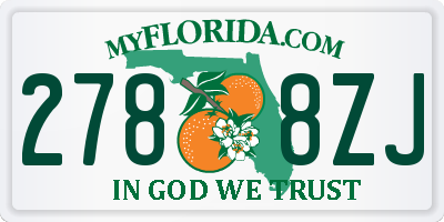 FL license plate 2788ZJ