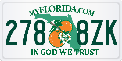 FL license plate 2788ZK